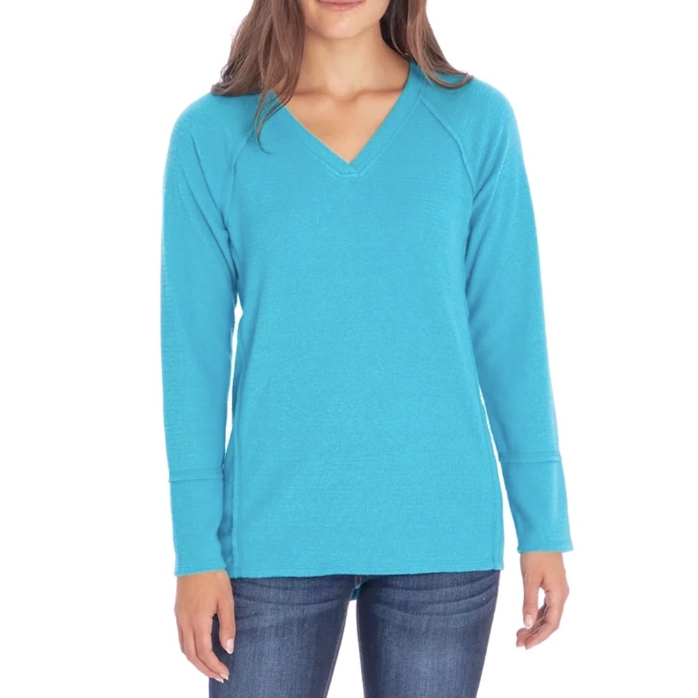 WILDFOX Haley Brushed V Neck Gauzy Top